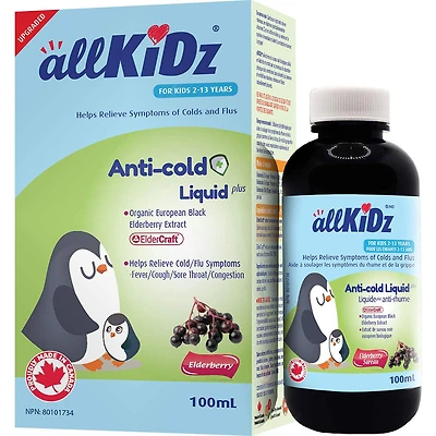 ALLKIDZ NATURALS Anti-Cold Liquid Plus (Elderberry - 100 ml)