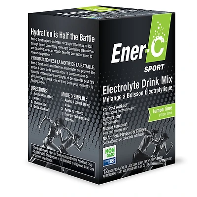 ENER-C Sport Electrolyte Drink Mix Lemon Lime Box (12 pck)