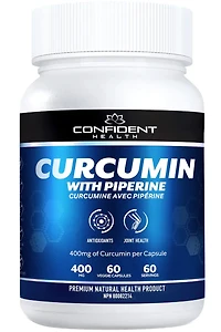 CONFIDENT HEALTH Curcumin (400mg - 60 caps)