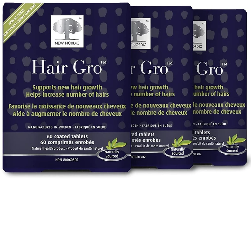 NEW NORDIC Hair Gro (60 caps) Pack of