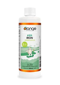 ORANGE NATURALS Kids Iron – Liquid – Green Apple 300 ML