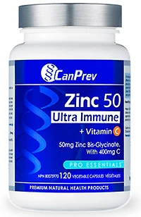 CANPREV Zinc 50 Ultra Immune + Vitamin C (120 caps)