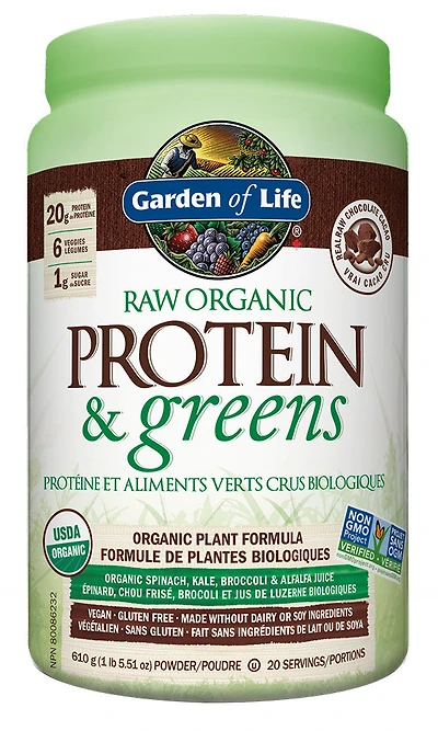 GARDEN OF LIFE Raw Organic Protein & Greens (Chocolate - 610 gr)