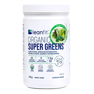 LEANFIT Organic Super Greens (Unsweetened - 171 gr)