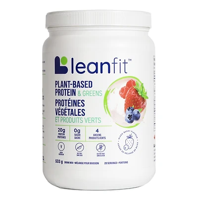 LEANFIT Plant-Based Protein & Greens (Berry -  533 gr)