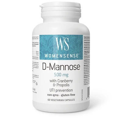 WomenSense D-Mannose 500 mg with Cranberry & Propolis (60 V-Caps)