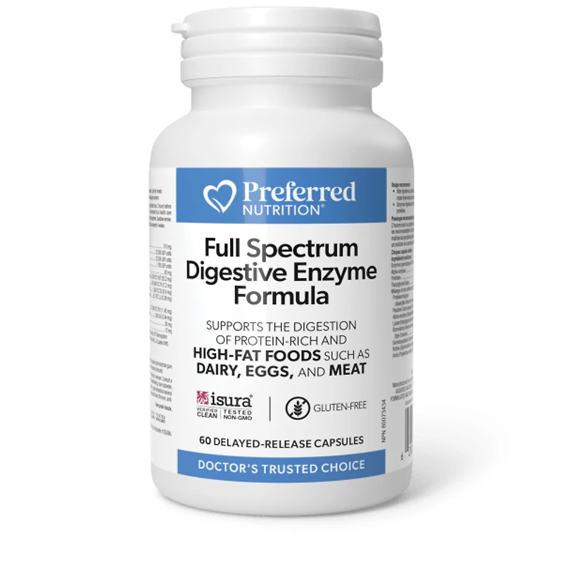 PREFERRED NUTRITION - Full Spectrum Digestive Enzyme Formula (60 DR caps)