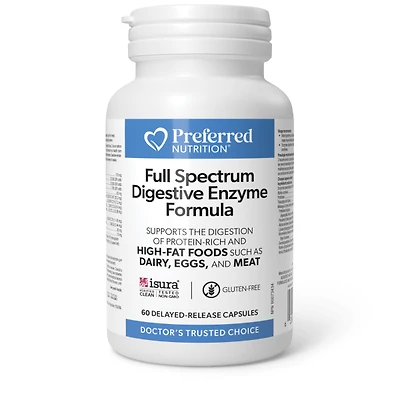PREFERRED NUTRITION - Full Spectrum Digestive Enzyme Formula (60 DR caps)