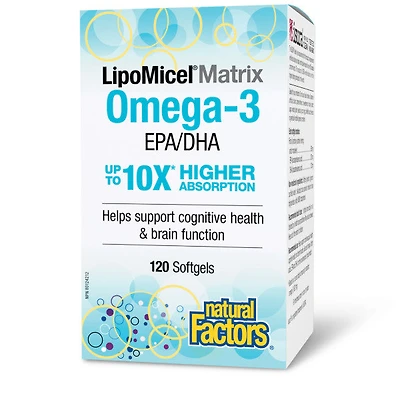 NATURAL FACTORS - LipoMicel Omega-3 (120 softgels)