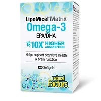 NATURAL FACTORS - LipoMicel Omega-3 (120 softgels)
