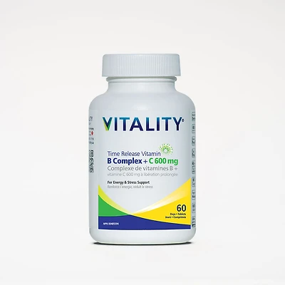 VITALITY Time Release B Complex + C 600 mg