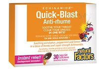 ECHINAMIDE Quick-Blast (Eucalyptus, Peppermint, Lemon - 30 Liquid-Gel Softchews)