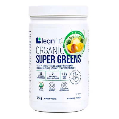 LEANFIT Organic Super Greens (Tropical Mango - 179 gr)