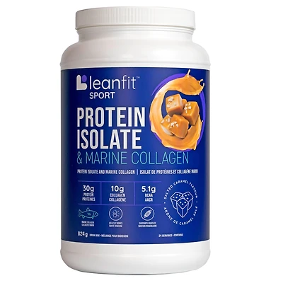 LEANFIT Protein Isolate & Marine Collagen (Salted Caramel - 824 gr)