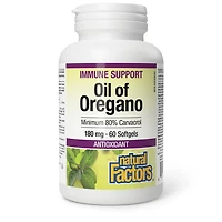 NATURAL FACTORS - Oil of Oregano (180 mg - 60 sgels)