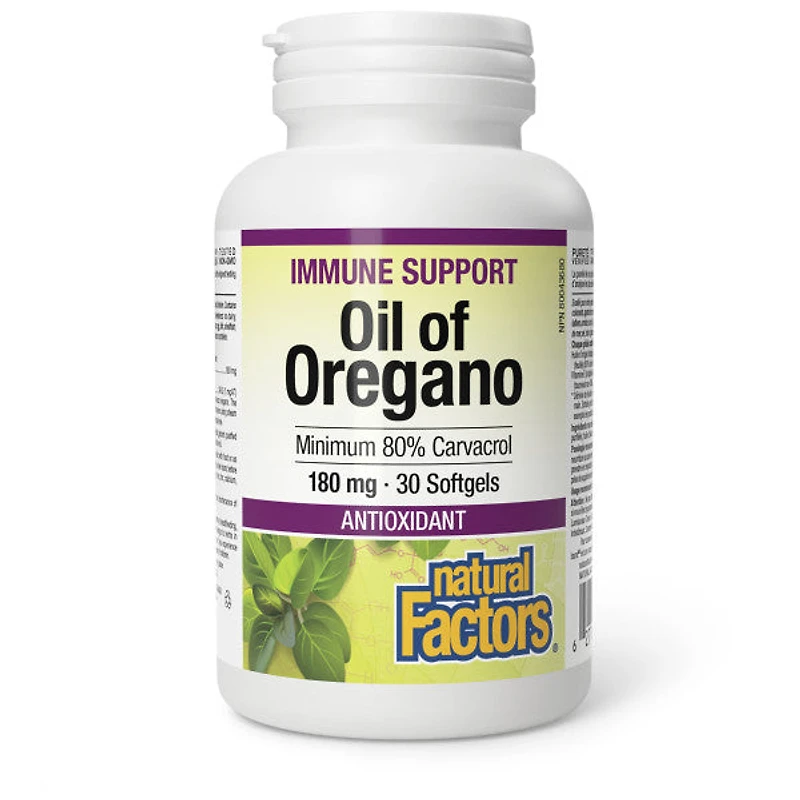 NATURAL FACTORS - Oil of Oregano (180 mg