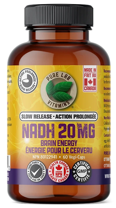 PURE LAB VITAMINS NADH 20MG Slow Release