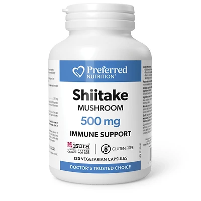 PREFERRED NUTRITION -  Shiitake Mushroom (500 mg - 120 vcaps)