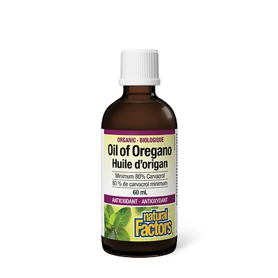 NATURAL FACTORS - Organic Oil of Oregano (60 ml)
