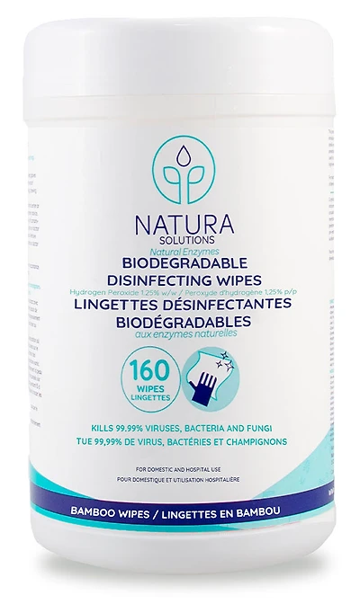 NATURA SOLUTIONS Biodegradable Disinfecting Wipes (160 wipes)