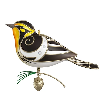 Hallmark Keepsake Christmas Ornament (The Beauty of Birds Blackburnian