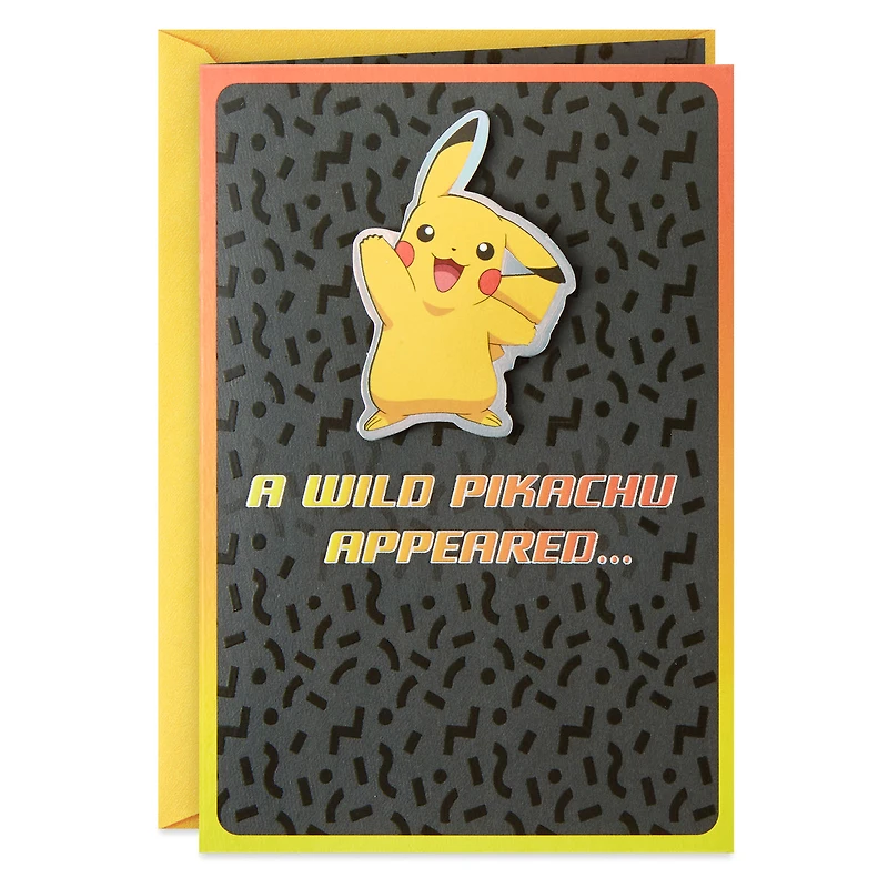 Pokémon Birthday Card (Wild Pikachu)