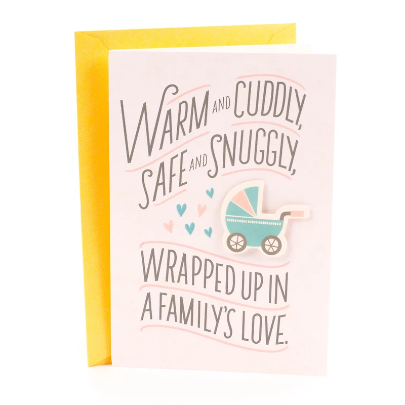 Baby Greeting Card for Grandparents (Warm and Cuddly New Grandbaby)