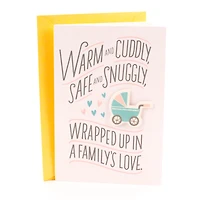 Baby Greeting Card for Grandparents (Warm and Cuddly New Grandbaby)