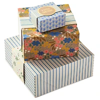 Hallmark Gift Boxes with Wrap Bands, Assorted Sizes (3-Pack: Cute Flow