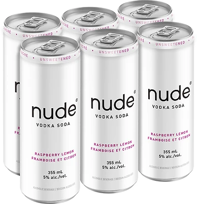 BCLIQUOR Nude Vodka Soda - Raspberry Lemon Can