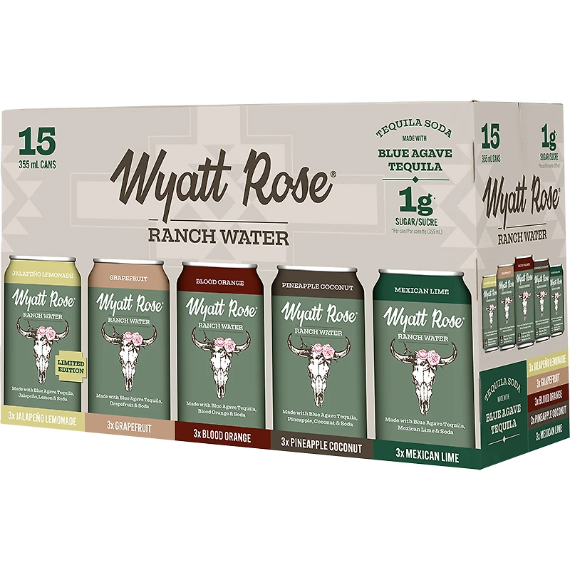 BCLIQUOR Wyatt Rose Ranch Water - Variety Pack Can