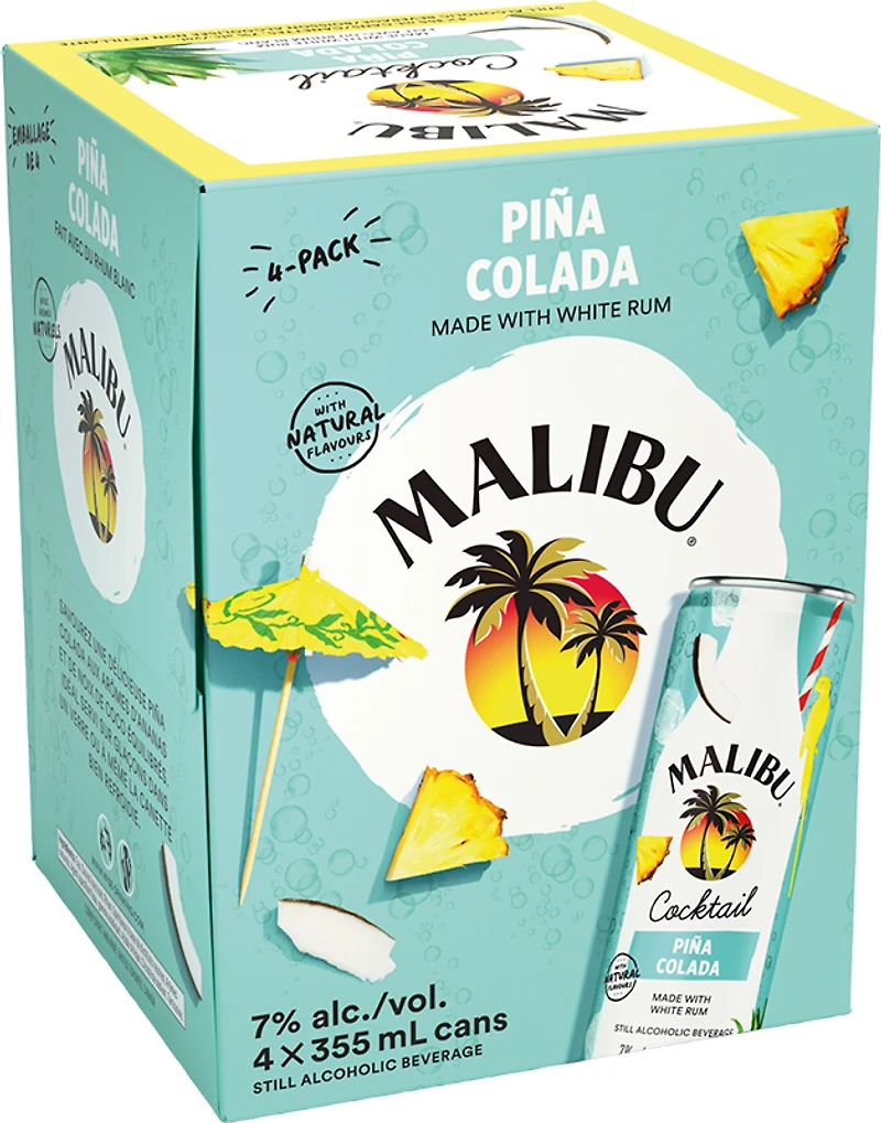 BCLIQUOR Malibu - Pina Colada Can