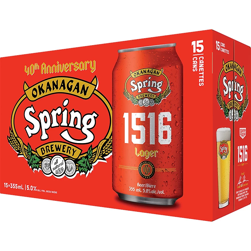 BCLIQUOR Okanagan Spring - 1516 Bavarian Lager Can