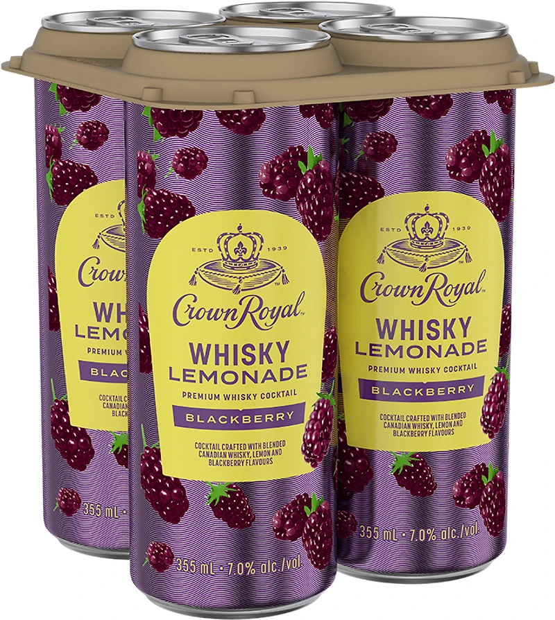 BCLIQUOR Crown Royal - Blackberry Whiskey Lemonade Can