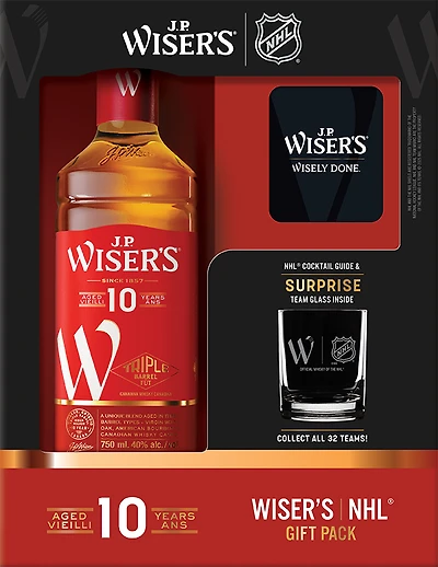 BCLIQUOR J.p. Wiser's - 10 Year Old Canadian Whisky Gift Pack