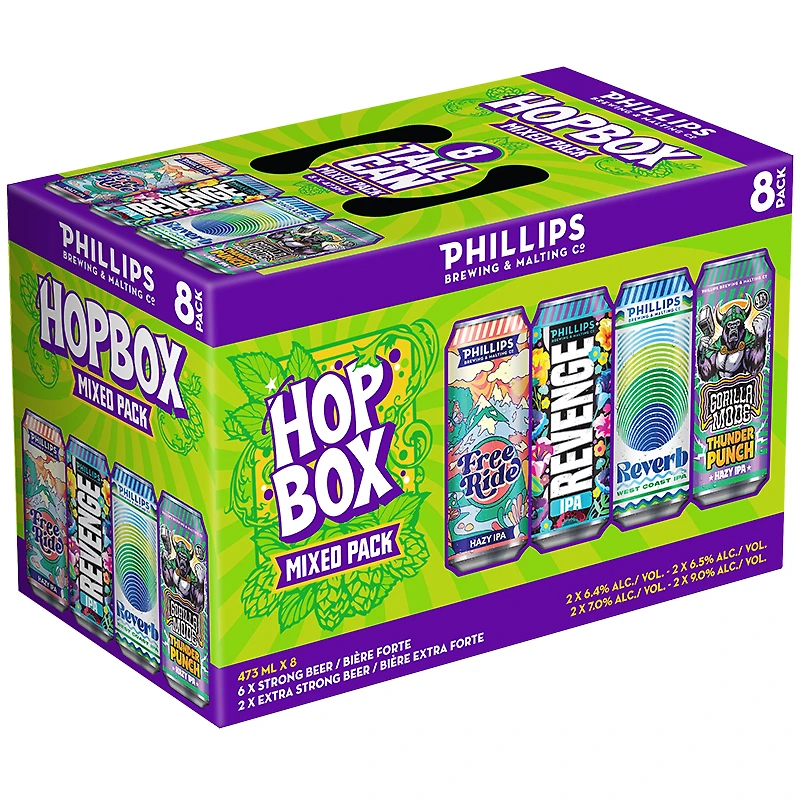 BCLIQUOR Phillips Brewing - Hop Box Tall Can Mix Pack