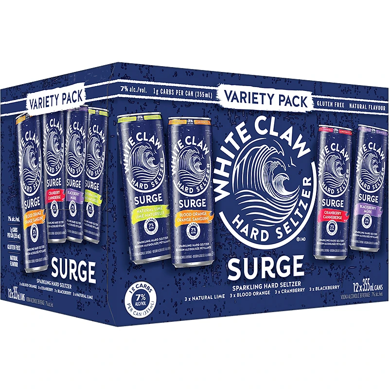 BCLIQUOR White Claw Surge - Variety Pack 12 Can