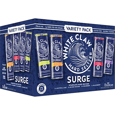 BCLIQUOR White Claw Surge - Variety Pack 12 Can