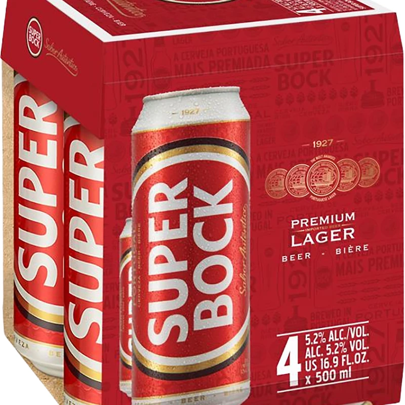 BCLIQUOR Super Bock - Can 4-pack