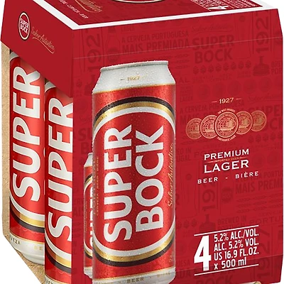 BCLIQUOR Super Bock - Can 4-pack