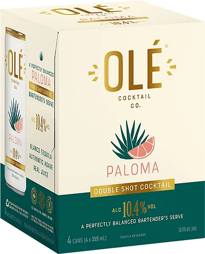BCLIQUOR Ole Cocktail Co - Double Shot Paloma 4-pack