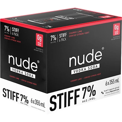 BCLIQUOR Nude Vodka Soda - Stiff Cherry Lime Can