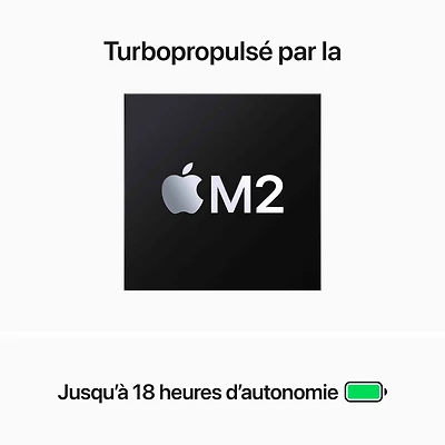 French (Canadian)  - Apple 15-inch MacBook Air: Apple M2 chip with 8-core CPU and 10-core GPU, 512GB - Midnight