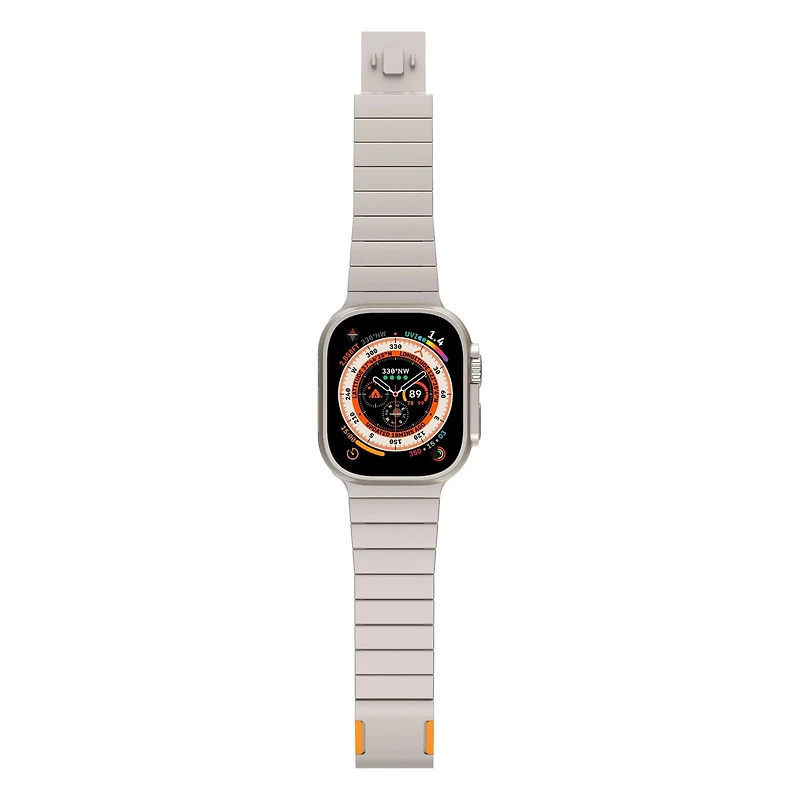 Logiix Titan Link Apple Watch Ultra Band 42mm/44mm/45mm/46mm/49mm - Steel/Titanium Finish