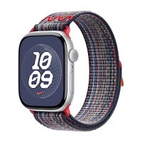 Apple 42 / 44 / 45 / 46mm Blue/Red Nike Sport Loop