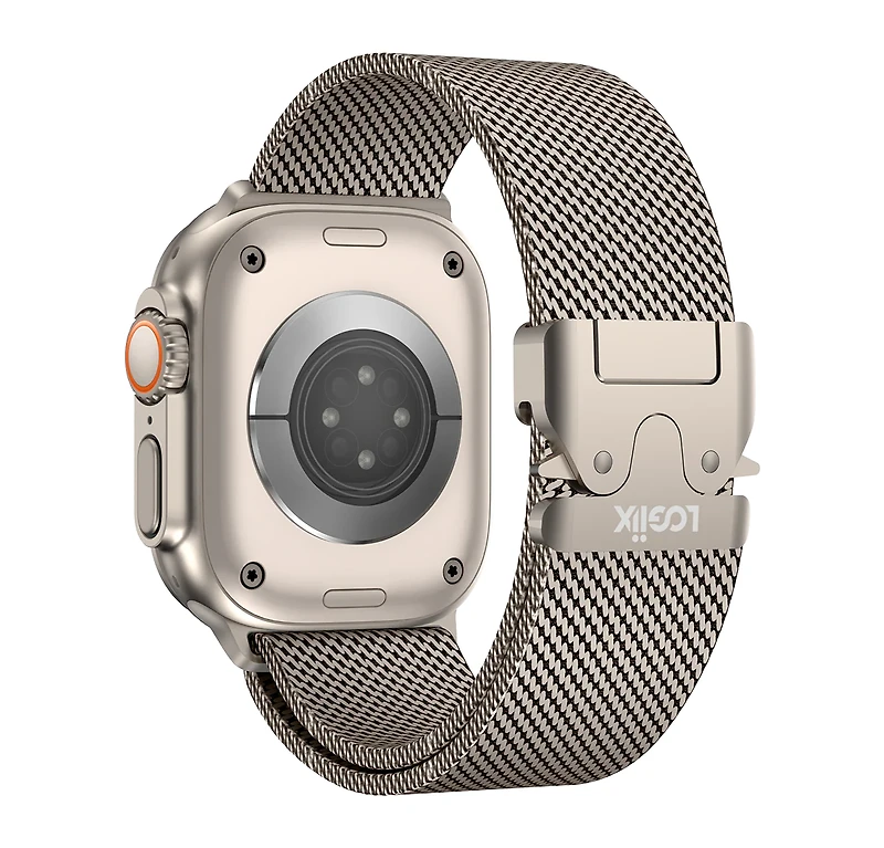 Logiix Milanese Link Apple Watch Ultra Band 42mm/44mm/45mm/46mm/49mm - Titanium Finish