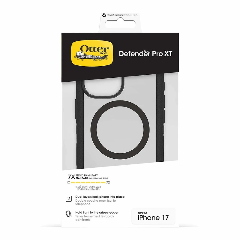 Otterbox Defender XT with MagSafe for iPhone 17 - Clear / Black Dark Side