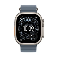 42mm/44mm/45mm/46mm/49mm Anchor Blue Ocean Band - Natural Titanium Finish