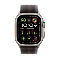 42mm/44mm/45mm/46mm/49mm Blue/Black Trail Loop - S/M - Natural Titanium Finish