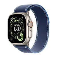 42mm/44mm/45mm/46mm/49mm Blue/Bright Blue Trail Loop - M/L - Black Titanium Finish